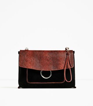 Zara + Contrast Suede Split Cross Body Bag