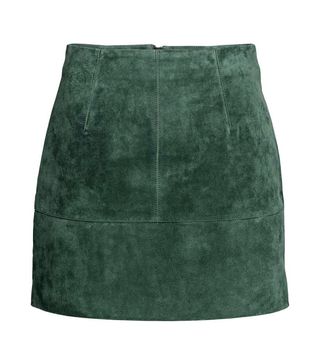 H&M + Short Suede Skirt