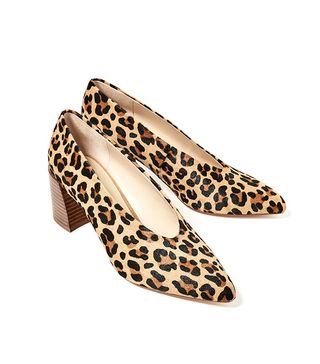 Zara + Printed Leather High Heel Shoes