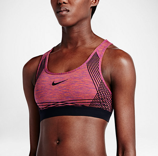 Nike Pro + Hyper Classic Mesh-Paneled Stretch-Jersey Sports Bra