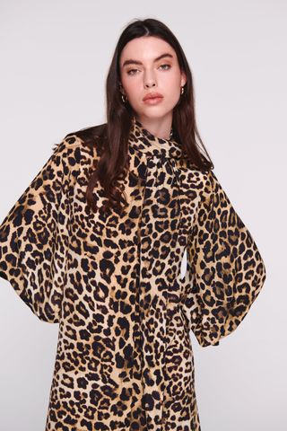 Aligne + Jamelia Leopard Maxi Trapeze Dress