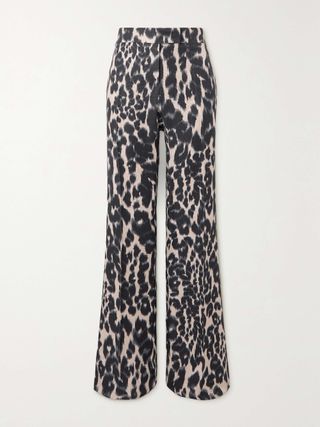 Tom Ford + Leopard-Print Jacquard Flared Pants