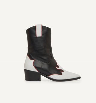Maje + Fuegan Leather Cowboy Boots
