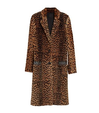 Alexander Wang + Cheetah Print Genuine Kangaroo Fur Coat
