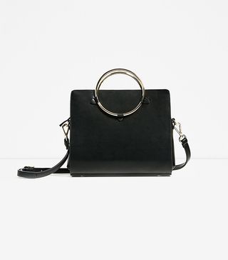 Zara + Metallic Straps Mini City Bag