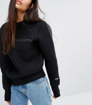 Champion + Oversized Sweatshirt With Shadow Script Embroidery