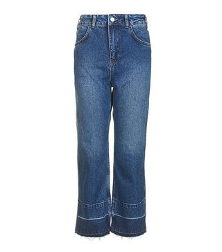 Topshop + Moto Let Down Hem Wide Leg Jeans