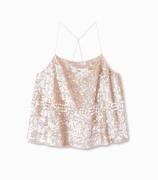 Mango + Sequined Strap Top