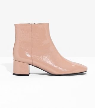 & Other Stories + Glossy Leather Ankle Boots