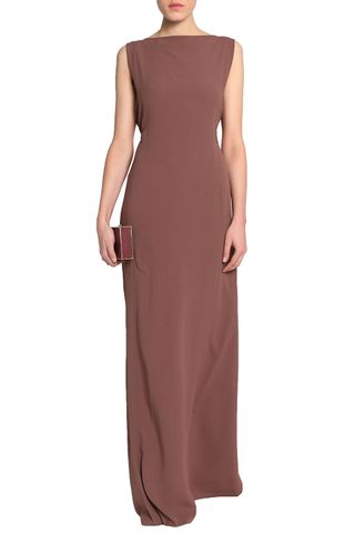 Chalayan + Draped bead-embellished crepe gown