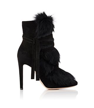 Gianvito Rossi + Moritz Suede 
Fur Ankle Boots