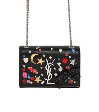 Saint Laurent + Small Kate Monogram Embellished Bag