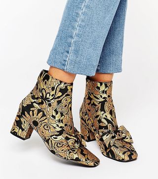 ASOS + Rayal Bow Ankle Boots