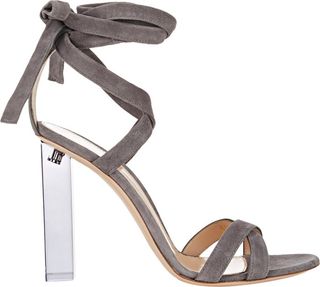 Gianvito Rossi + Lucite Heel Ankle-Tie Sandals