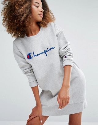 Champion + Champion Oversized Sweat Dress With Script Logo