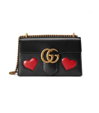 Gucci + GG Marmont Medium Heart Shoulder Bag
