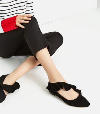 Zara + Frill Detail Ballerinas