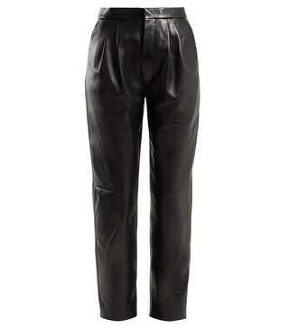 Saint Laurent + Tapered Leather Trousers