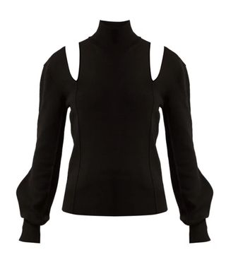 Chloé + Cutout Shoulder Wool-Blend Sweater