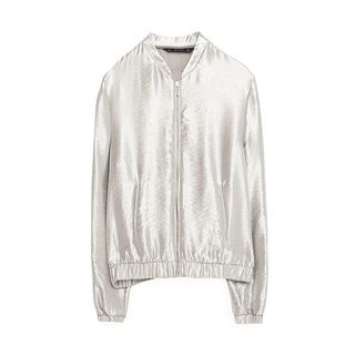 Zara + Short Zipped Bomber Jacket