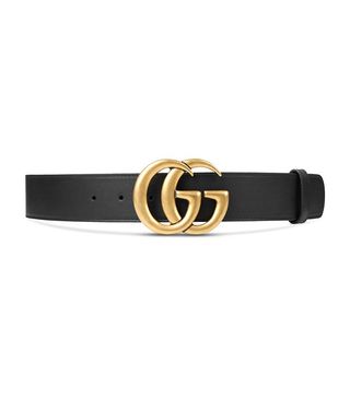Gucci + Double G Buckle Leather Belt