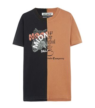 Off-White + Printed Cotton-Jersey T-Shirt