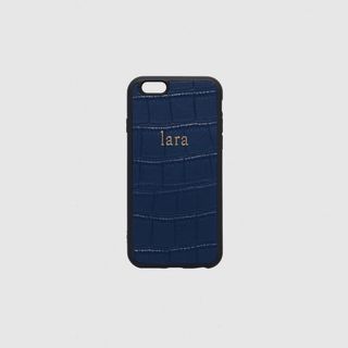 The Daily Edited + Midnight Navy Mock Croc Phone Case
