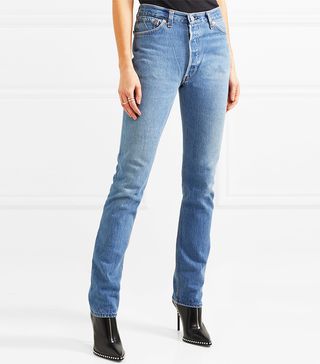 Re/Done + Cindy Crawford The Crawford High-Rise Straight-Leg Jeans