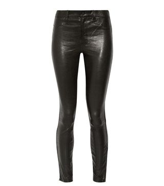 J Brand + 8001 Leather Skinny Pants