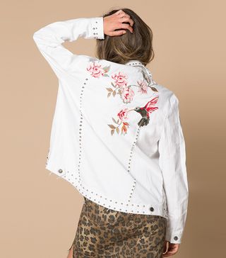 AFRM + Winston Floral Embroidered Denim Jacket