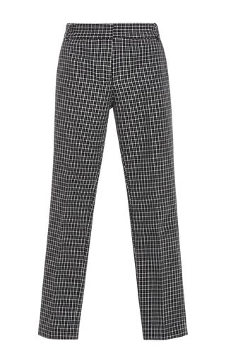 Tibi + Gingham Straight Legged Pants