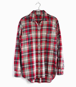 Madewell + Flannel Oversized Ex-Boyfriend Shirt in Carl Plaid
