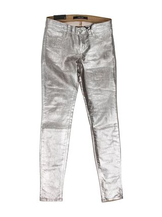J Brand + Metallic Skinny Jeans