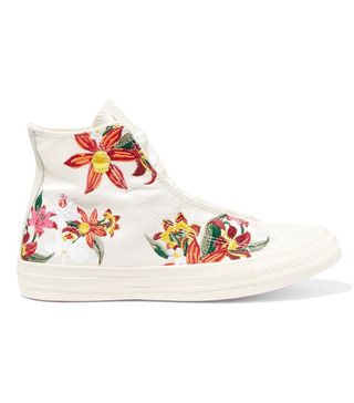 Converse + + PatBo Chuck Taylor Embroidered Canvas High-Top Sneakers