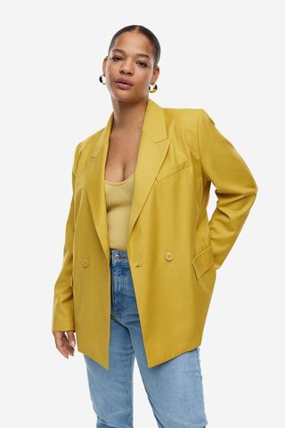 H&M + Double-Breasted Jacket