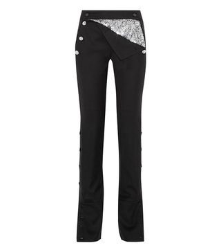 Monse + Embellished Stretch Wool-Blend Twill Flared Pants