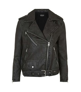 Topshop + Oversized Biker Jacket