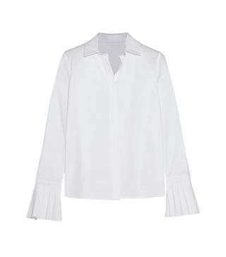 Co + Pleated Cotton-Poplin Shirt