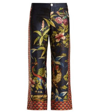 For Restless Sleepers + CEO Jungle-Print Silk Trousers