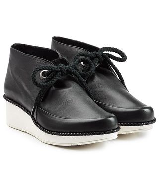 Robert Clergerie + Leather Lace-Up Ankle Boots