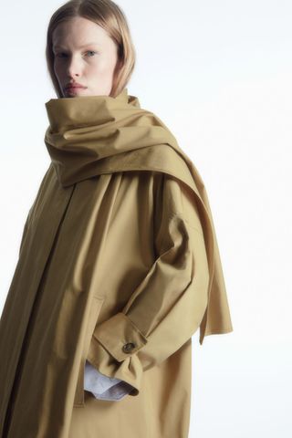 COS + Oversized Scarf-Detail Trench Coat