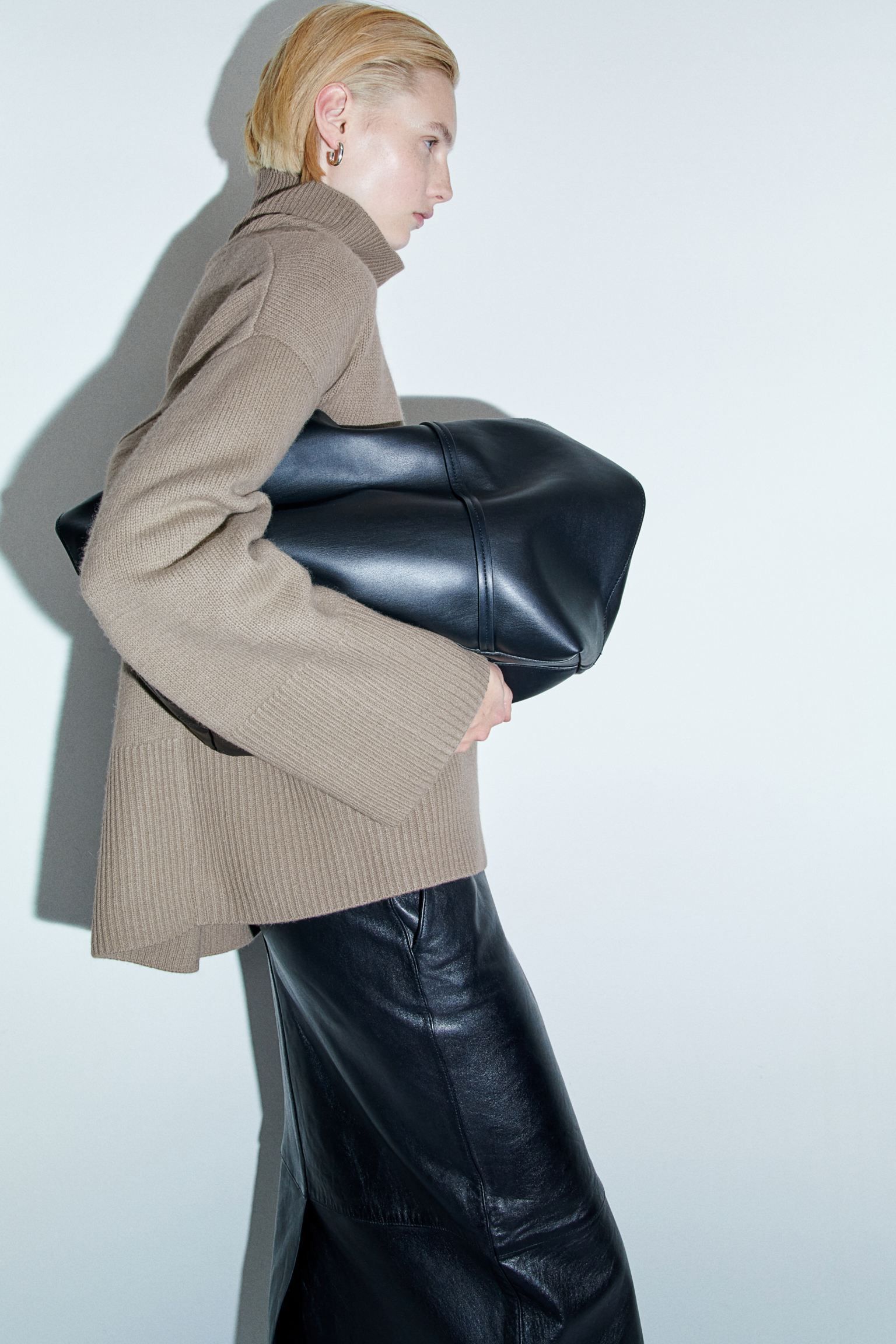 H&M + Cashmere-Blend Polo-Neck Jumper