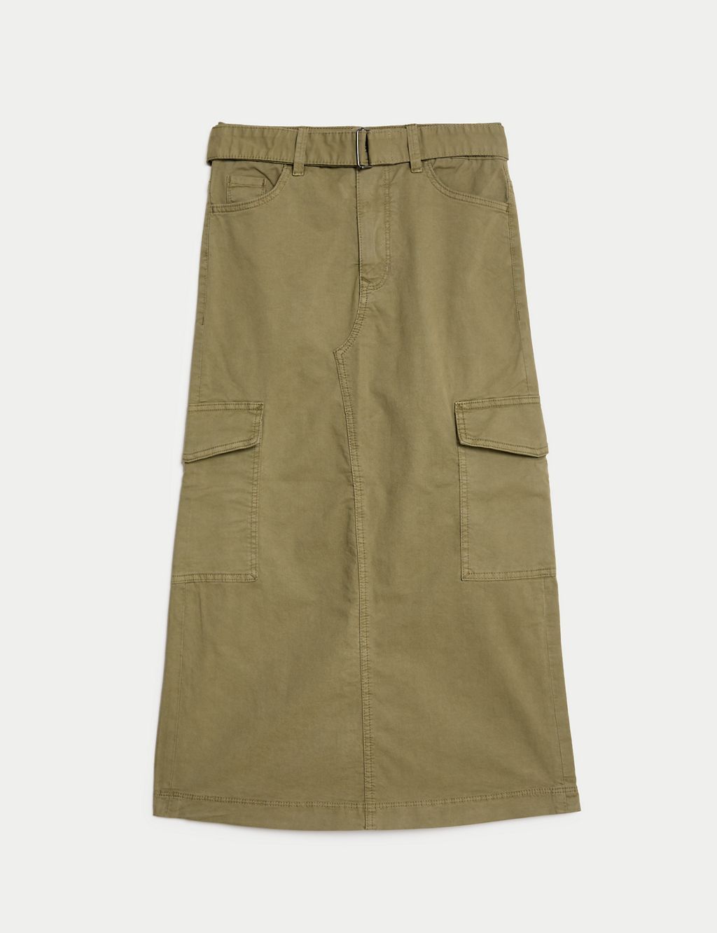 Per Una + Cotton Rich Midaxi Cargo Skirt