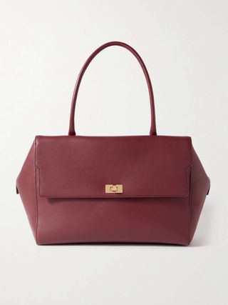 Anya Hindmarch + Seaton Large Textured-Leather Shoulder Bag