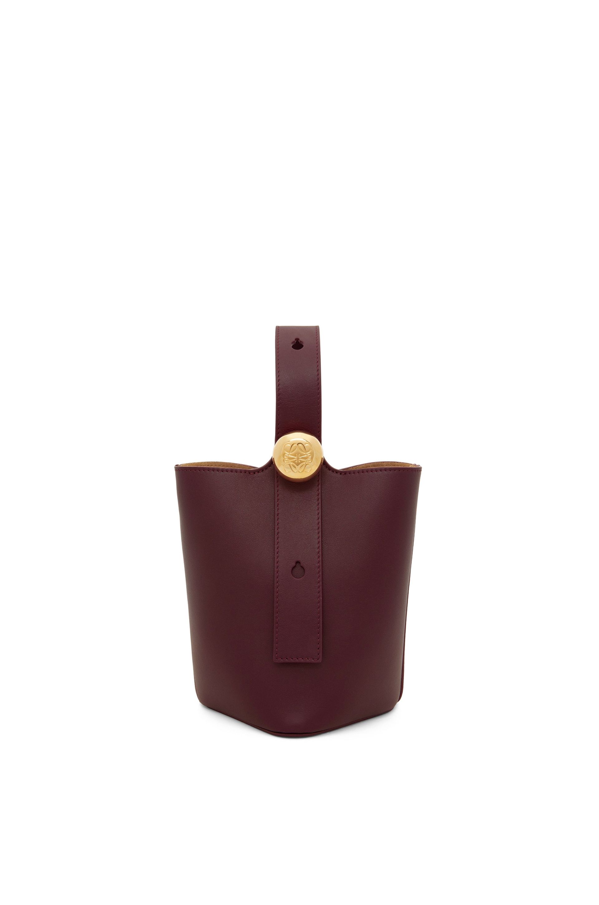 Loewe + Mini Pebble Bucket Bag in Mellow Calfskin