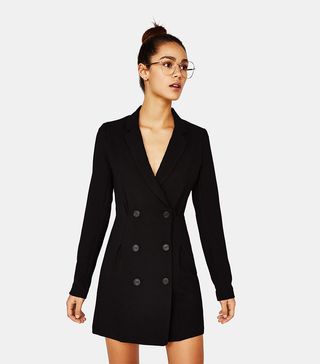 Bershka + Blazer-Style Crossover Dress