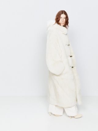 Raey + Oversized Hooded Shearling Duffle Coat