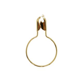 Balenciaga + Safety Pin Gold Hoop Earring