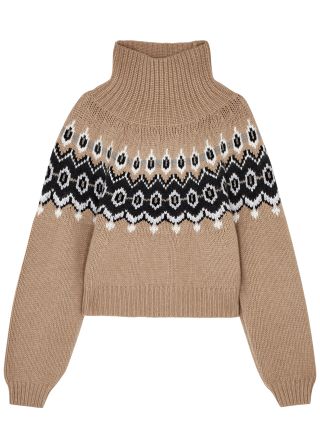 Khaite + Amaris Fair-Isle Cashmere-Blend Jumper