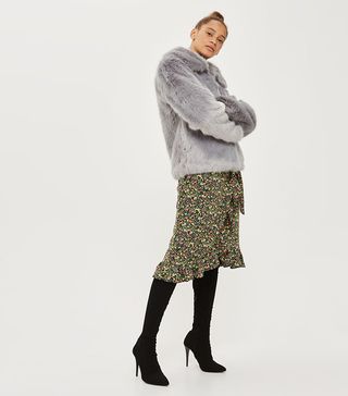 Topshop + Tall Faux-Fur Coat